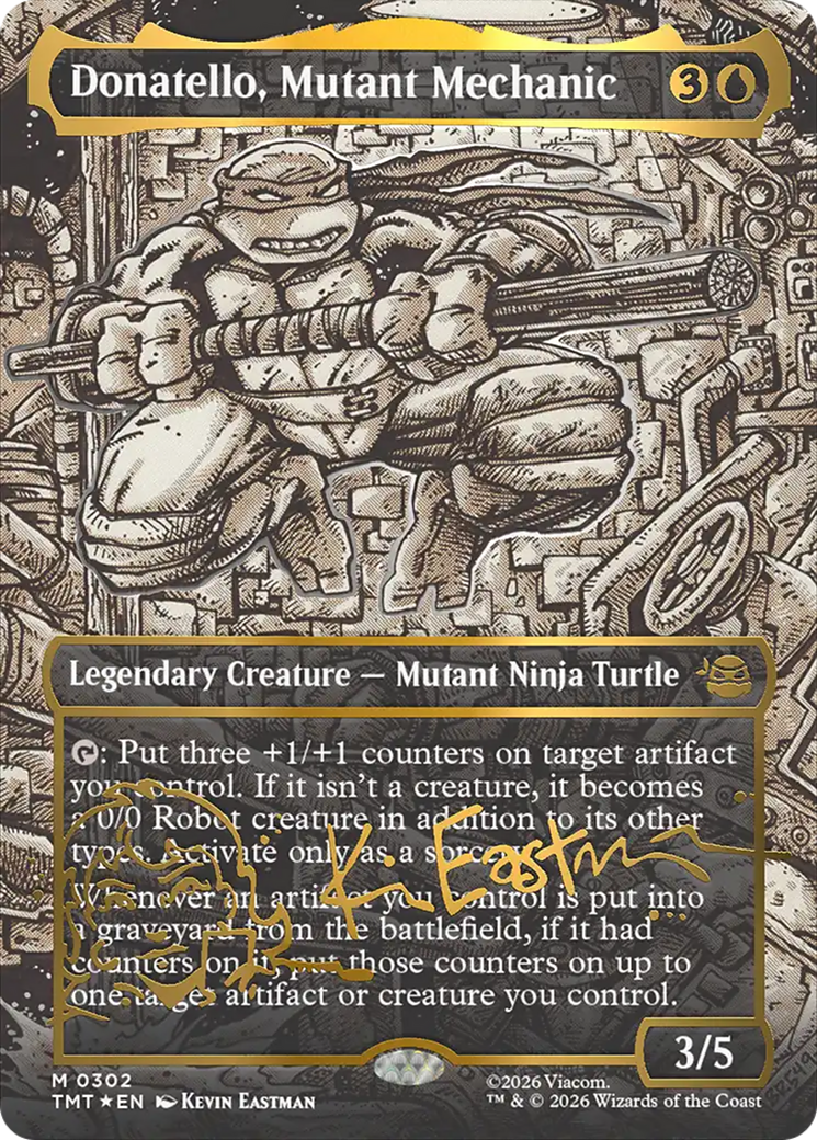 Donatello, Mutant Mechanic (Borderless) (Gold-Stamped Signature) [Teenage Mutant Ninja Turtles] | Black Swamp Games