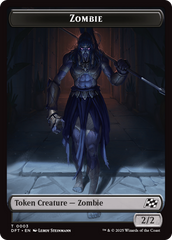 Zombie (0007) // Zombie (0003) Double-Sided Token [Aetherdrift Commander Tokens] | Black Swamp Games