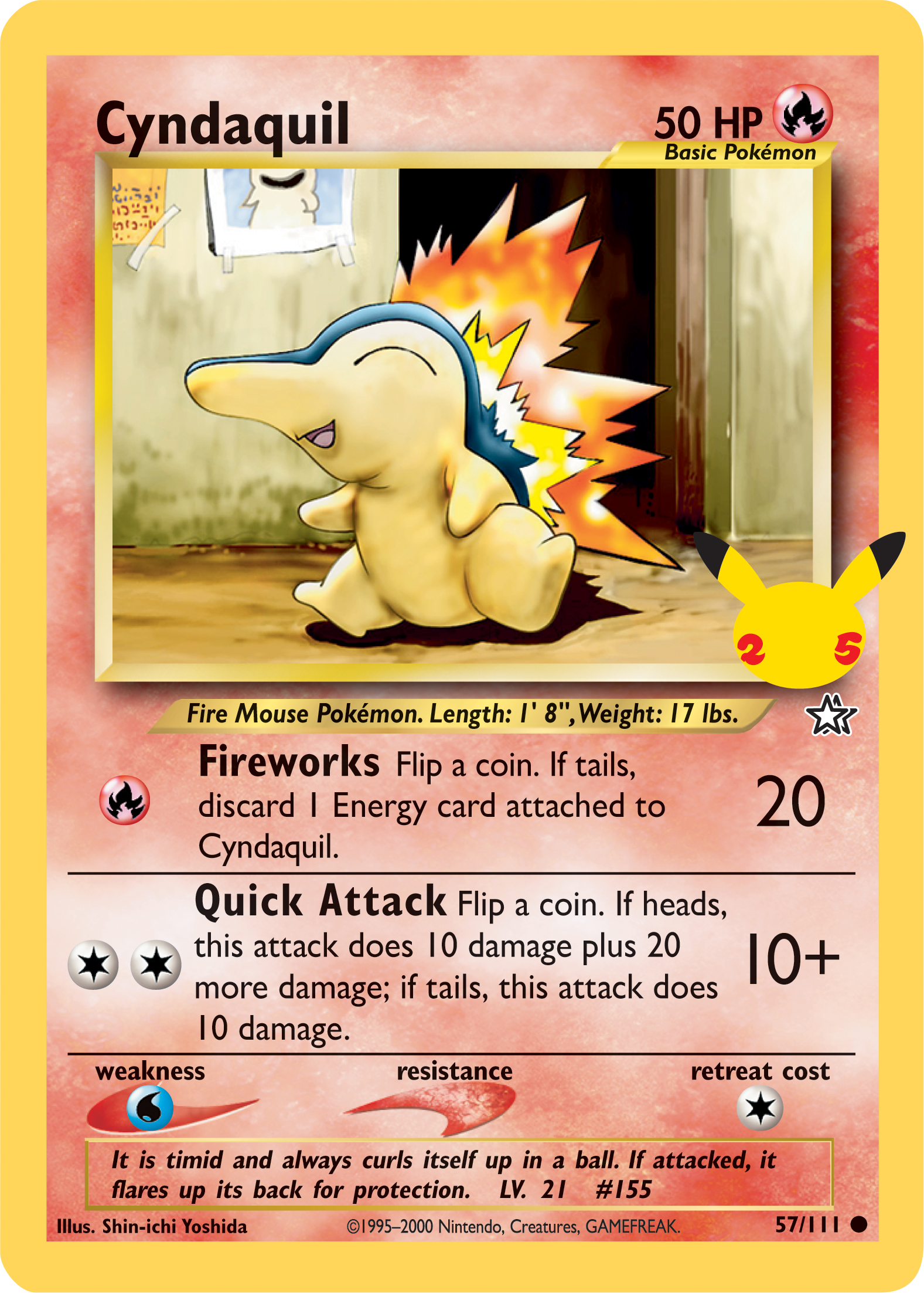 Cyndaquil (57/111) (Jumbo Card) [First Partner Pack] | Black Swamp Games