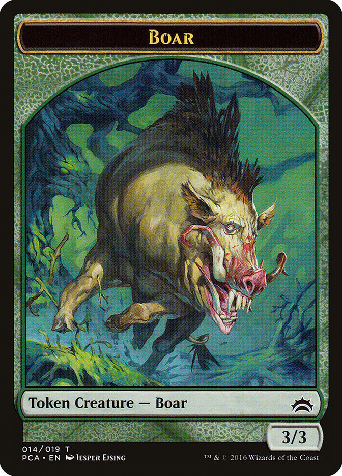 Goblin // Boar Double-Sided Token [Planechase Anthology Tokens] | Black Swamp Games