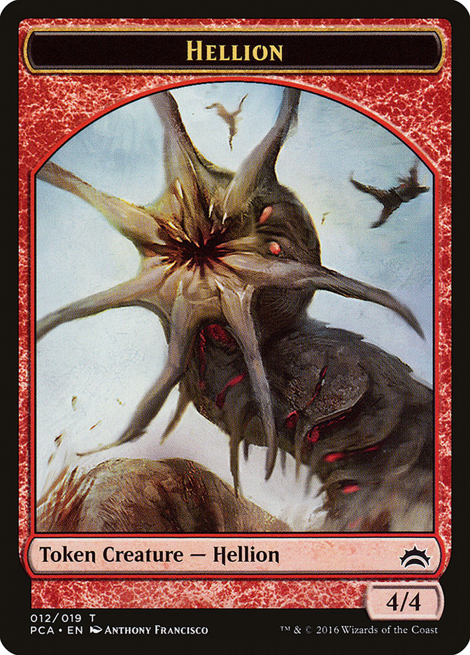 Zombie // Hellion Double-Sided Token [Planechase Anthology Tokens] | Black Swamp Games