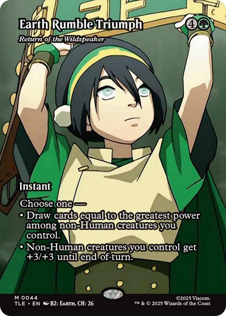 Earth Rumble Triumph - Return of the Wildspeaker (Borderless) [Avatar: The Last Airbender: Eternal-Legal] | Black Swamp Games