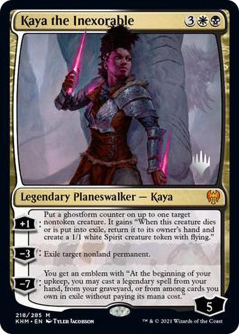 Kaya the Inexorable (Promo Pack) [Kaldheim Promos] | Black Swamp Games