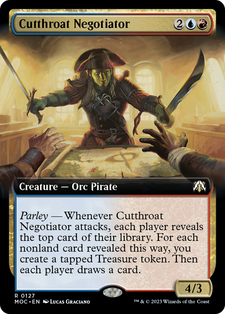 Cutthroat Negotiator (Extended Art) [March of the Machine Commander] | Black Swamp Games