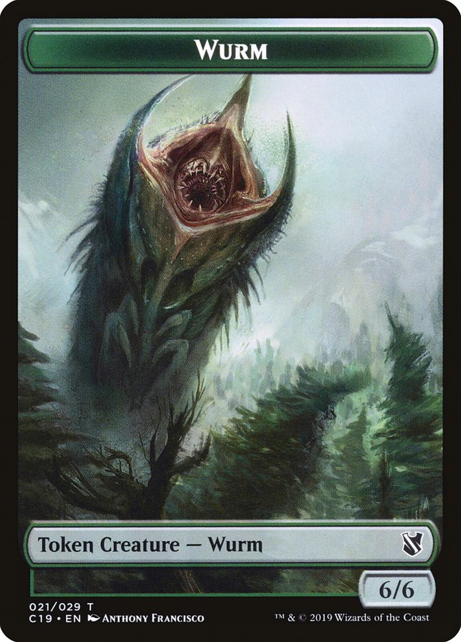 Beast (013) // Wurm Double-Sided Token [Commander 2019 Tokens] | Black Swamp Games