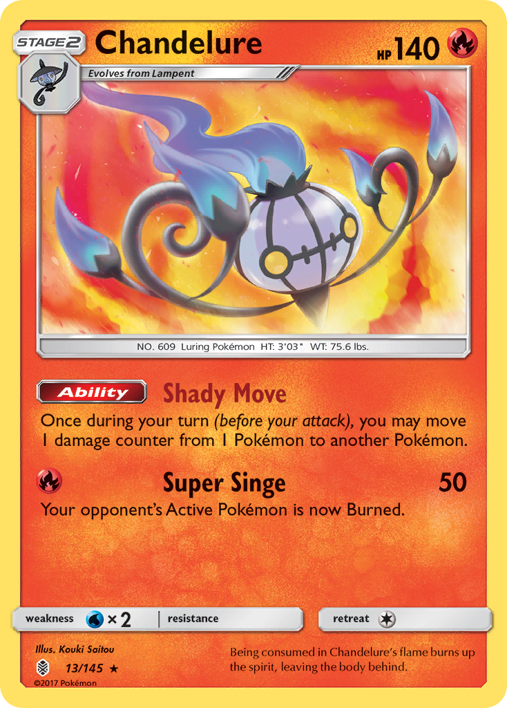 Chandelure (13/145) [Sun & Moon: Guardians Rising] | Black Swamp Games