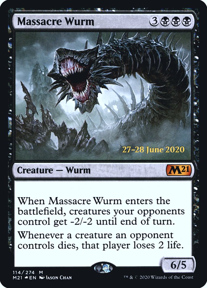 Massacre Wurm [Core Set 2021 Prerelease Promos] | Black Swamp Games