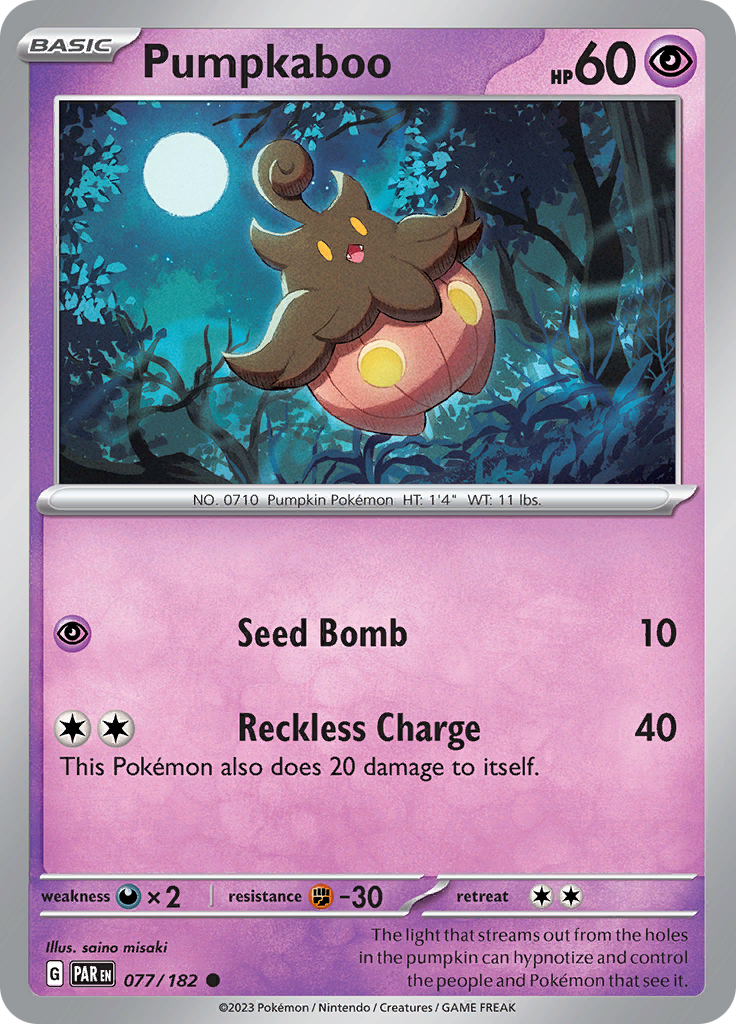 Pumpkaboo (077/182) [Scarlet & Violet: Paradox Rift] | Black Swamp Games