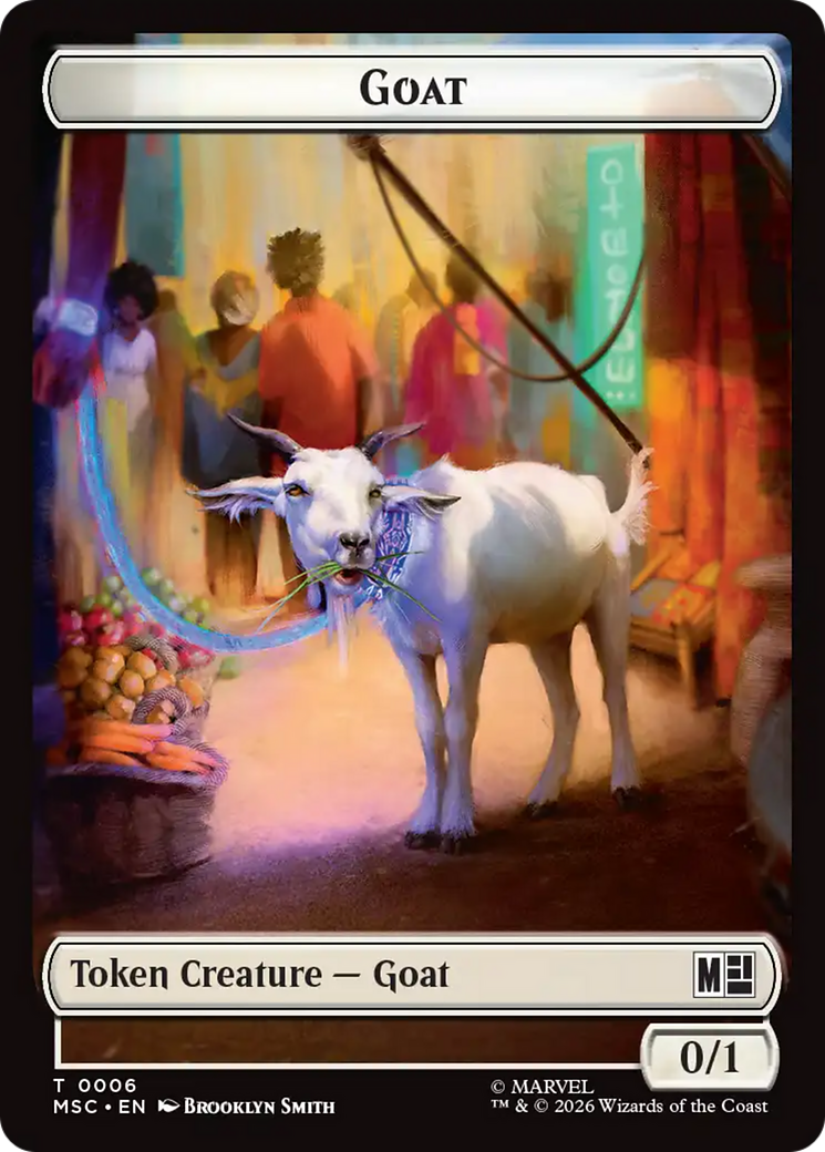 Soldier // Goat Double-Sided Token [Marvel Super Heroes Commander Tokens] | Black Swamp Games