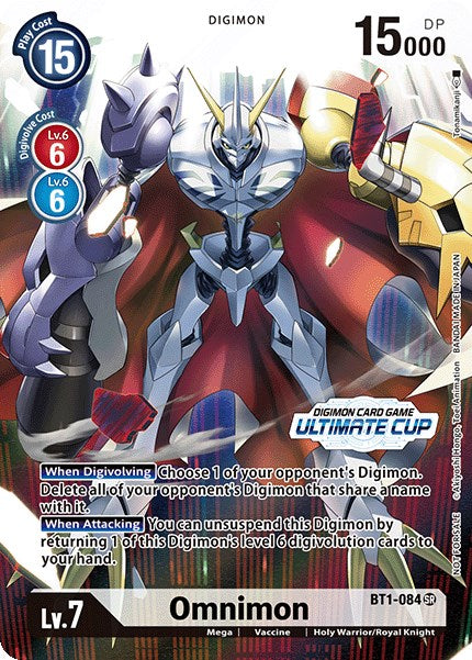 Omnimon [BT1-084] (April Ultimate Cup 2022) [Release Special Booster Promos] | Black Swamp Games