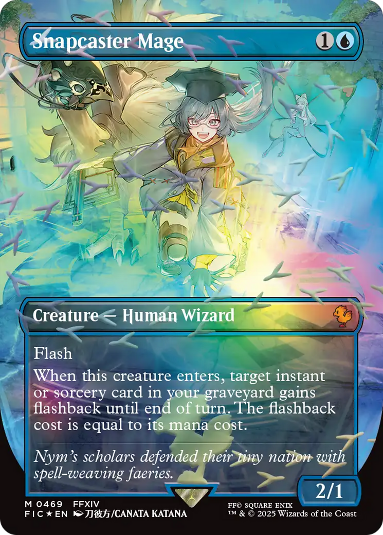 Snapcaster Mage (Borderless) (Chocobo Track Foil) [FINAL FANTASY Commander] | Black Swamp Games