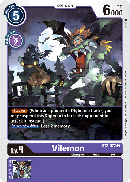 Vilemon [BT2-072] [Release Special Booster Ver.1.0] | Black Swamp Games