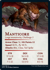 Manticore Art Card [Dungeons & Dragons: Adventures in the Forgotten Realms Art Series] | Black Swamp Games