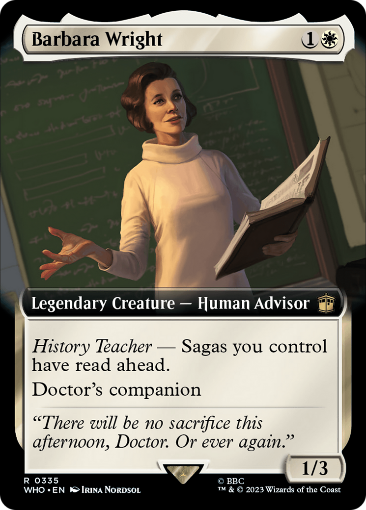 Barbara Wright (Extended Art) [Doctor Who] | Black Swamp Games