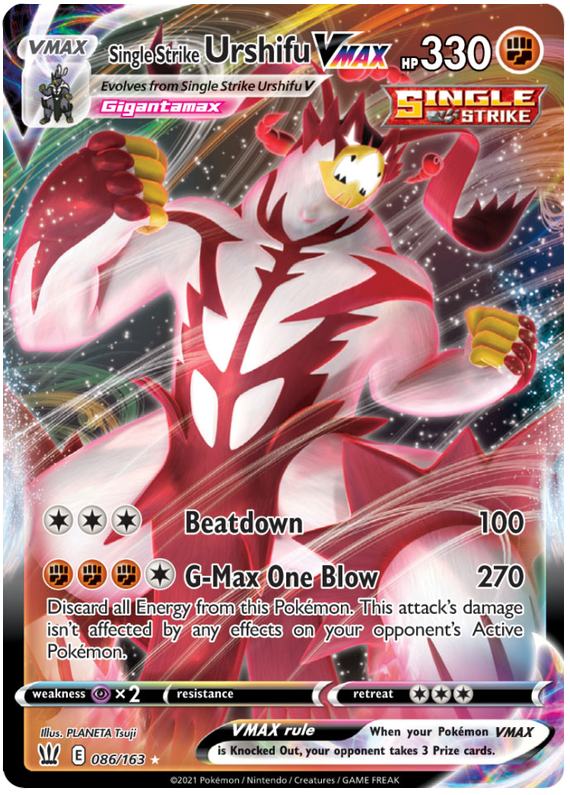 Single Strike Urshifu VMAX (086/163) (Jumbo Card) [Sword & Shield: Battle Styles] | Black Swamp Games