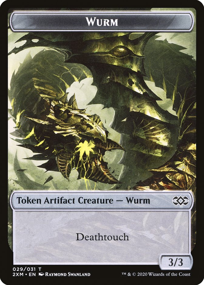 Treasure // Wurm (029) Double-Sided Token [Double Masters Tokens] | Black Swamp Games
