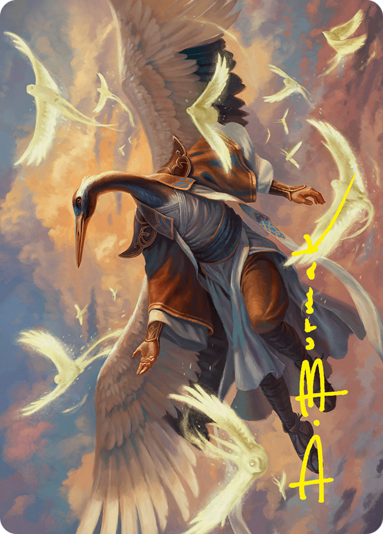 Kykar, Zephyr Awakener Art Card (16/54) (Gold-Stamped Signature) [Foundations Art Series] | Black Swamp Games