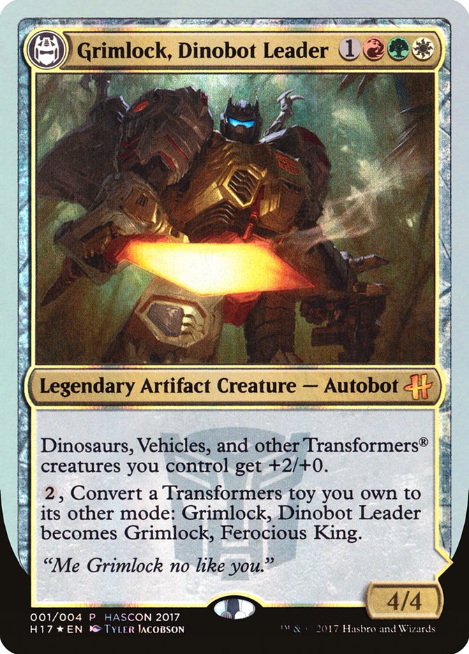 Grimlock, Dinobot Leader // Grimlock, Ferocious King [HasCon 2017] | Black Swamp Games