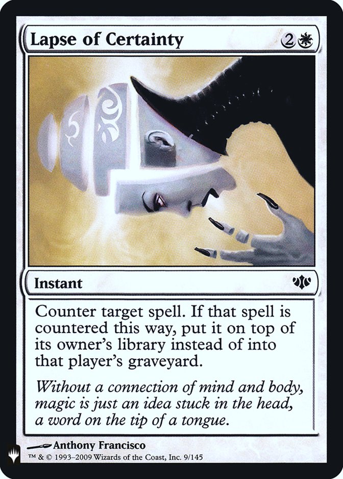 Lapse of Certainty [Mystery Booster] | Black Swamp Games