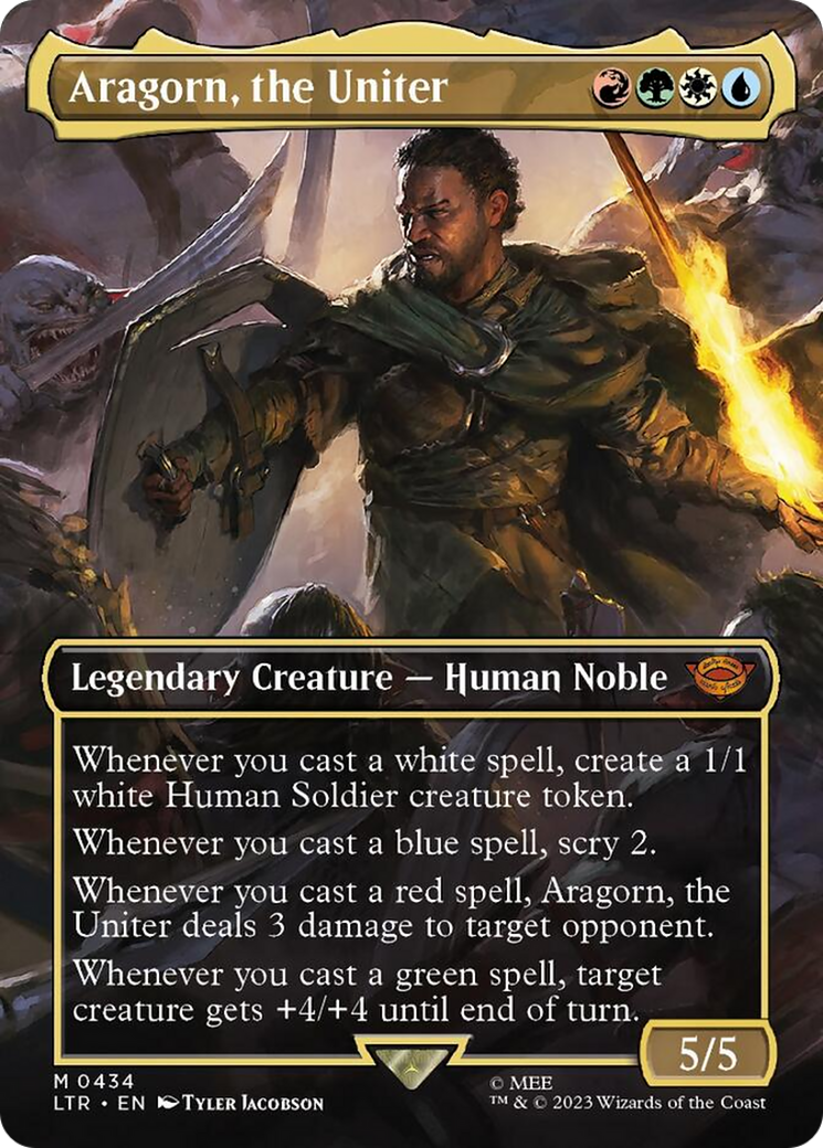 Aragorn, the Uniter (Borderless Alternate Art) [The Lord of the Rings: Tales of Middle-Earth] | Black Swamp Games