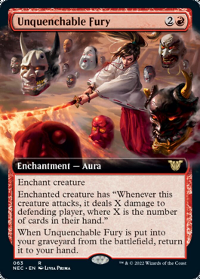 Unquenchable Fury (Extended Art) [Kamigawa: Neon Dynasty Commander] | Black Swamp Games