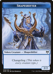 Human Warrior // Shapeshifter Double-Sided Token [Kaldheim Tokens] | Black Swamp Games