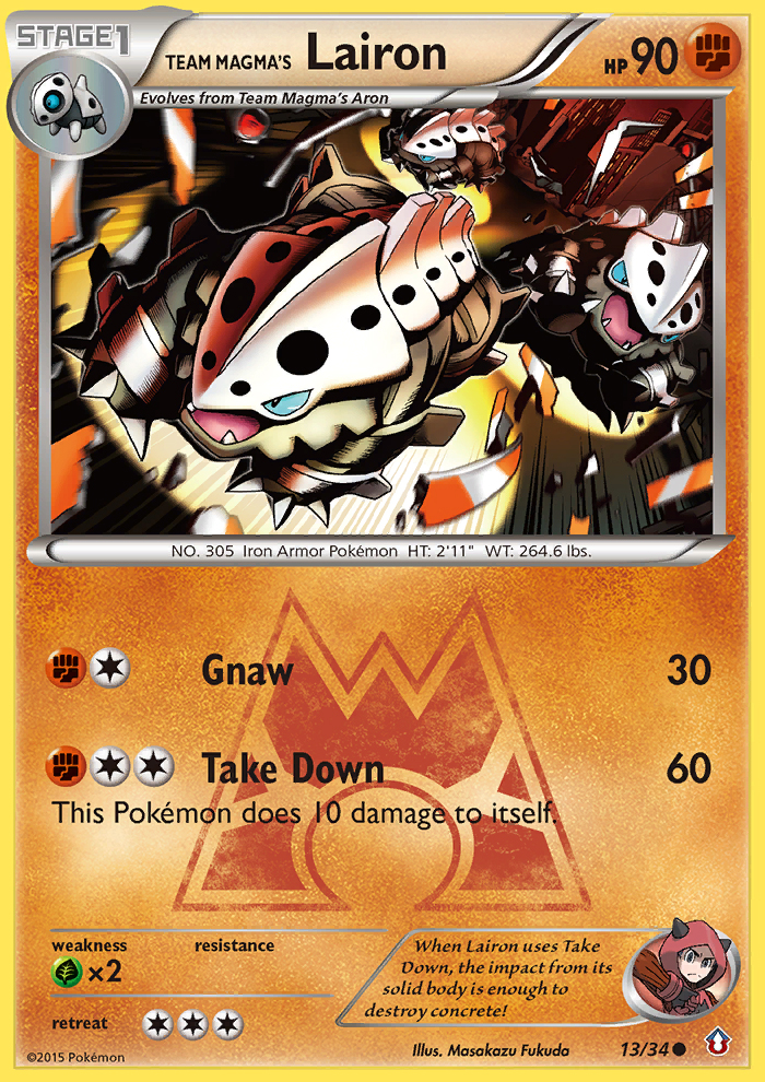 Team Magma's Lairon (13/34) [XY: Double Crisis] | Black Swamp Games