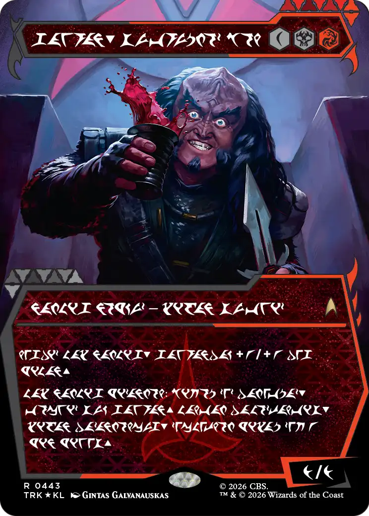 Gowron, Eager for Battle (Showcase) (Klingon) [Star Trek] | Black Swamp Games