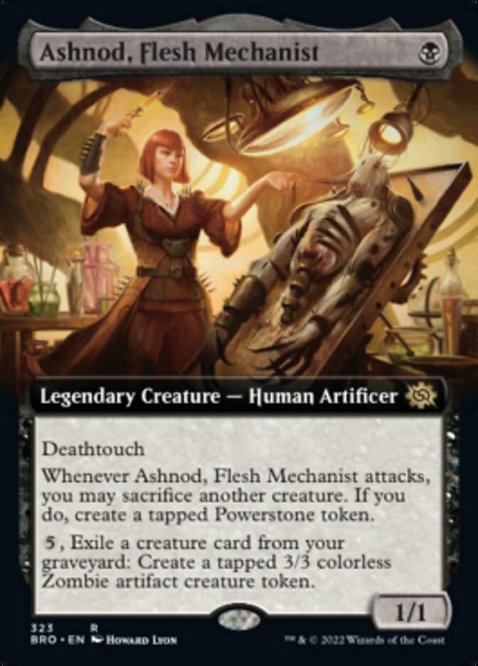 Ashnod, Flesh Mechanist (Extended Art) [The Brothers' War] | Black Swamp Games