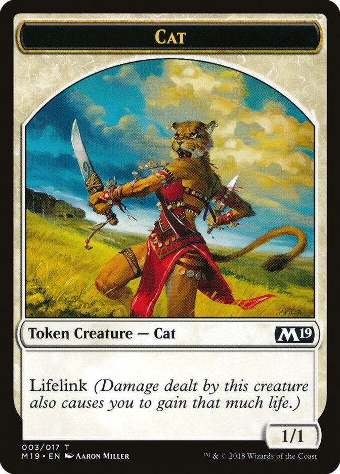 Cat Token [Core Set 2019 Tokens] | Black Swamp Games