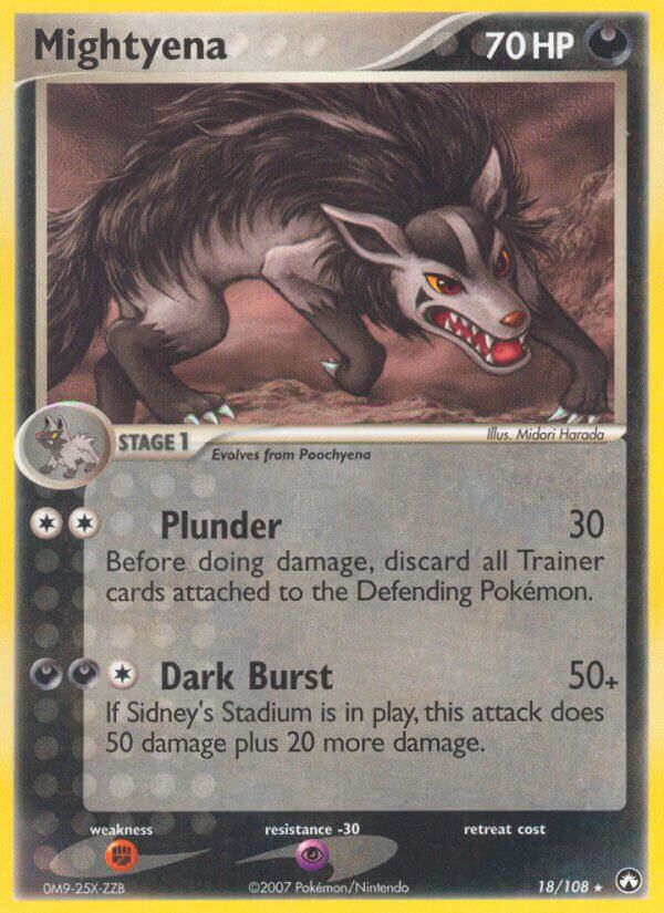 Mightyena (18/108) (Theme Deck Exclusive) [EX: Power Keepers] | Black Swamp Games