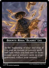 Bounty: Rissa "Blades" Lee // Bounty Rules Double-Sided Token [Outlaws of Thunder Junction Commander Tokens] | Black Swamp Games