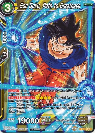 Son Goku, Path to Greatness (Power Booster) (P-115) [Promotion Cards] | Black Swamp Games