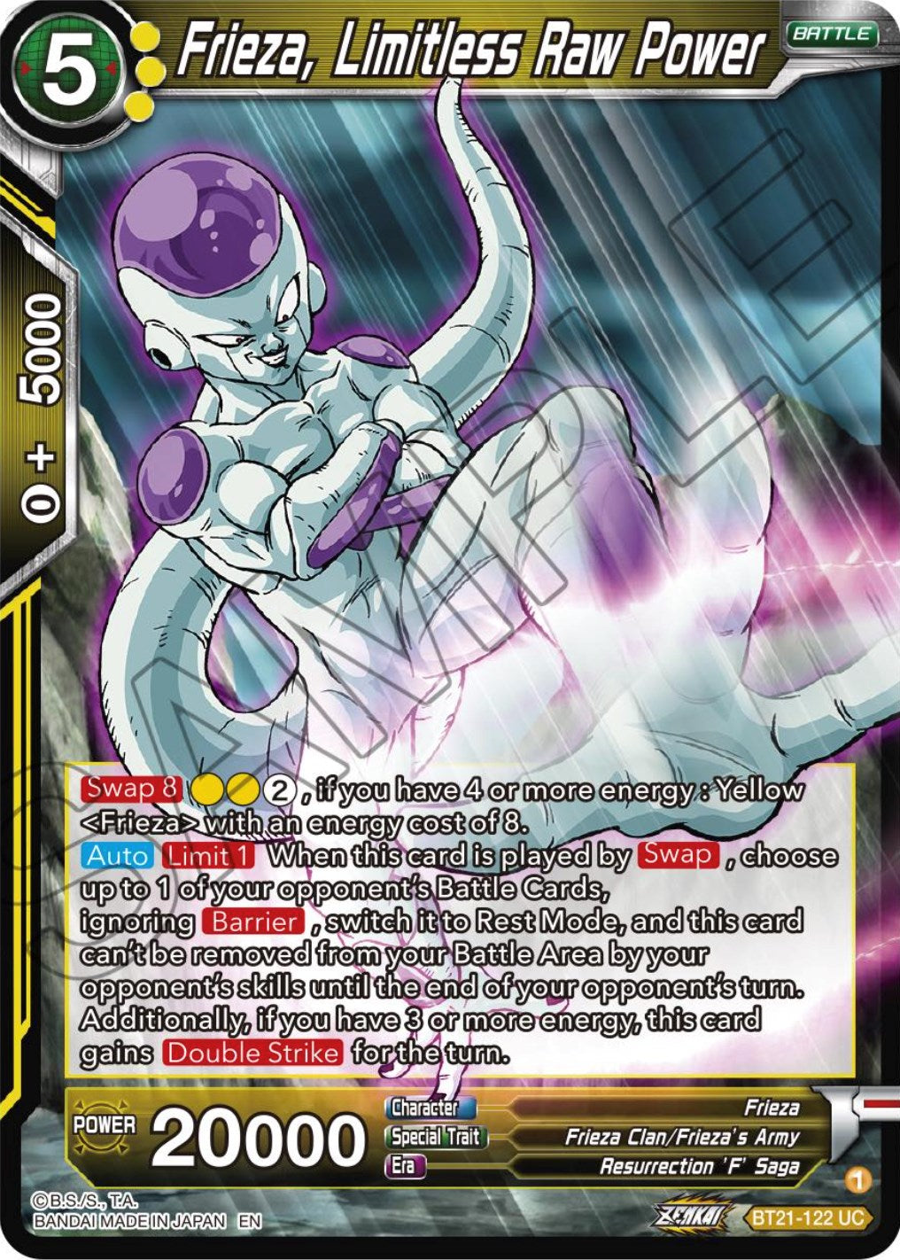 Frieza, Limitless Raw Power (BT21-122) [Wild Resurgence] | Black Swamp Games