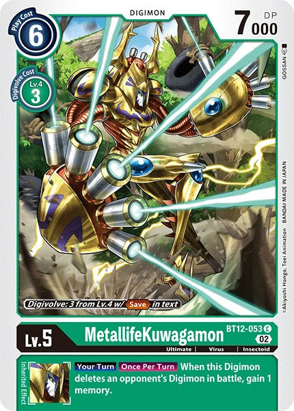 MetallifeKuwagamon [BT12-053] [Across Time] | Black Swamp Games