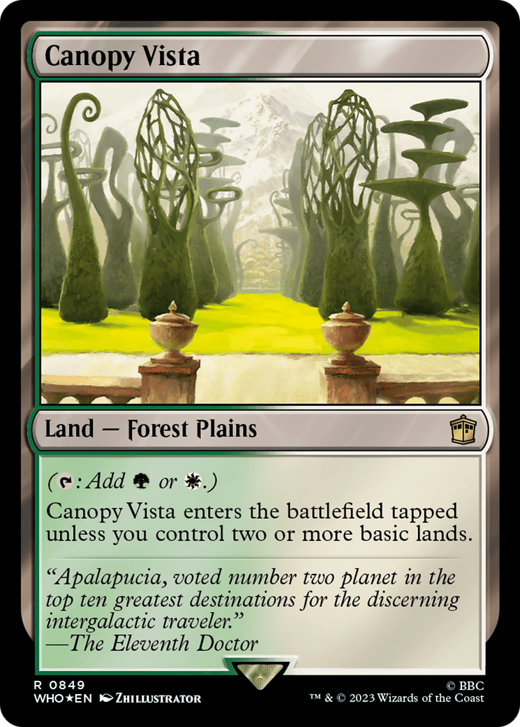 Canopy Vista (Surge Foil) [Doctor Who] | Black Swamp Games