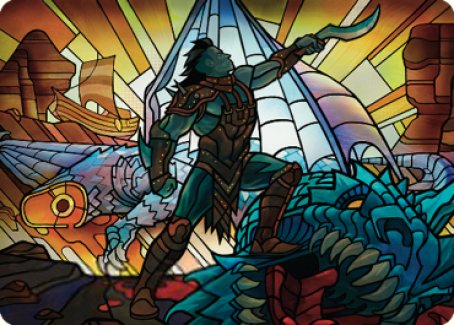 Astor, Bearer of Blades Art Card [Dominaria United Art Series] | Black Swamp Games