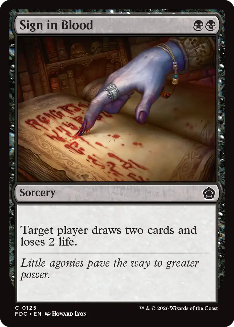 Sign in Blood [Foundations Commander] | Black Swamp Games