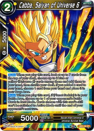 Cabba, Saiyan of Universe 6 (XD1-06) [Assault of the Saiyans] | Black Swamp Games