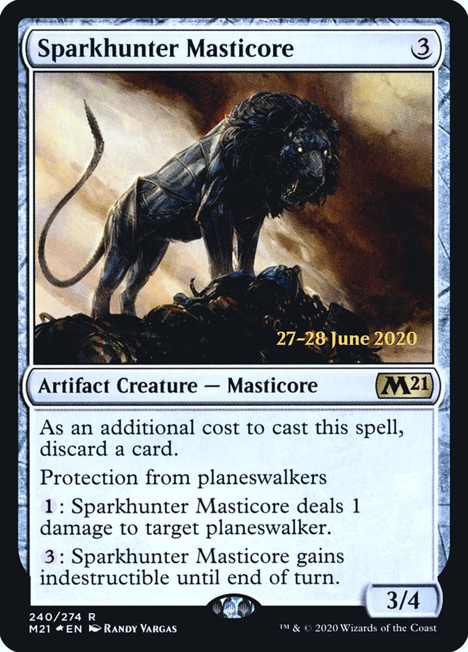 Sparkhunter Masticore [Core Set 2021 Prerelease Promos] | Black Swamp Games