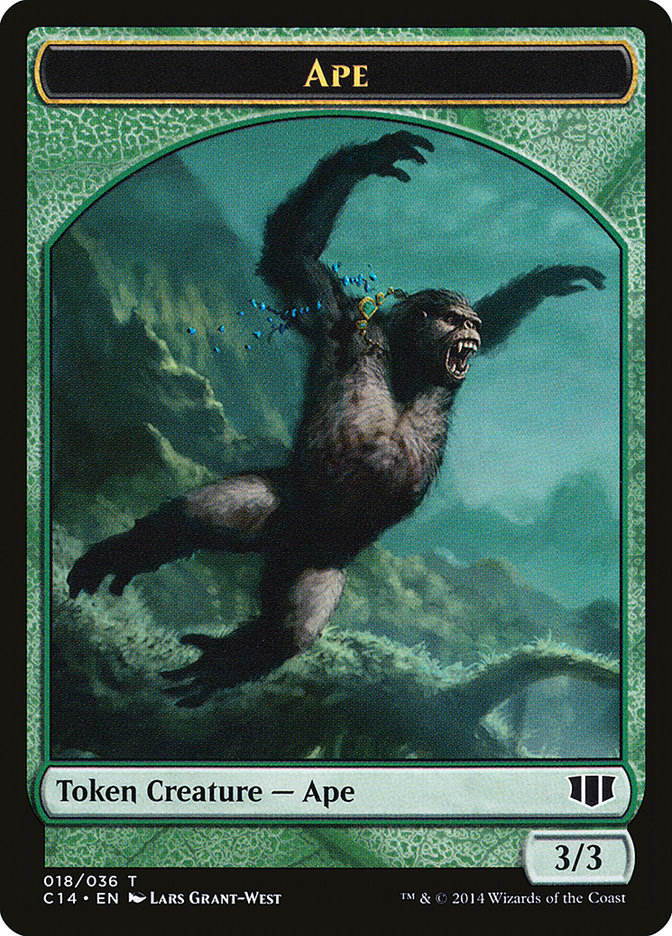 Ape // Zombie (011/036) Double-Sided Token [Commander 2014 Tokens] | Black Swamp Games