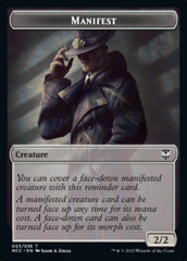 Manifest // Copy Double-Sided Token [Streets of New Capenna Commander Tokens] | Black Swamp Games
