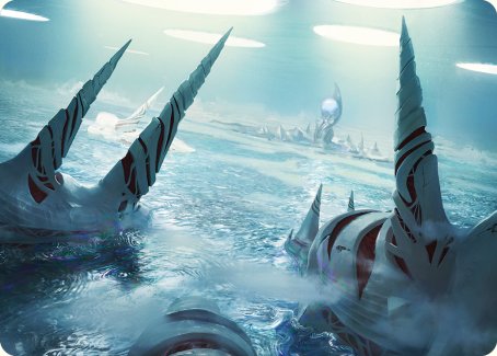 Seachrome Coast Art Card [Phyrexia: All Will Be One Art Series] | Black Swamp Games