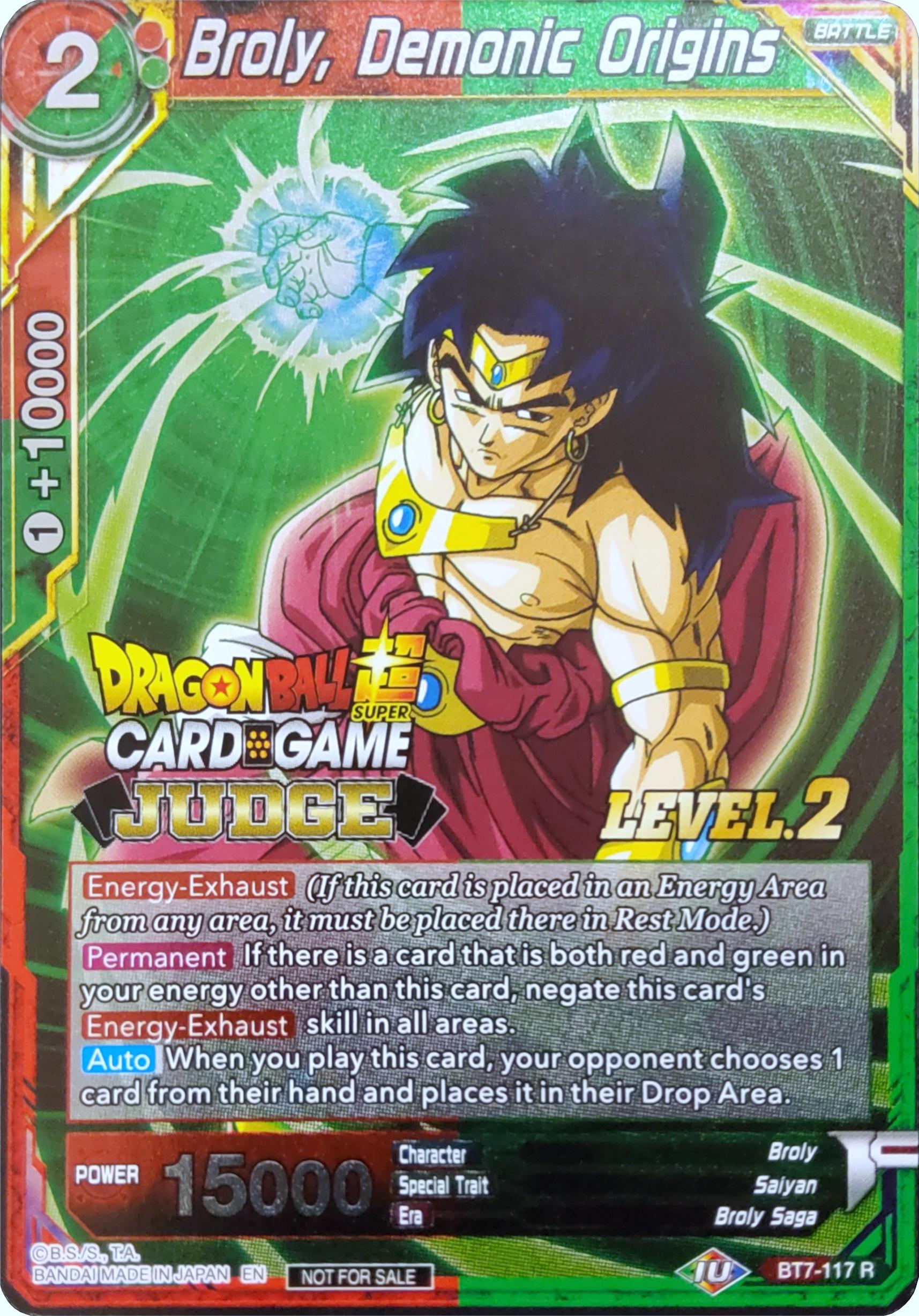 Broly, Demonic Origins (Level 2) (BT7-117) [Judge Promotion Cards] | Black Swamp Games