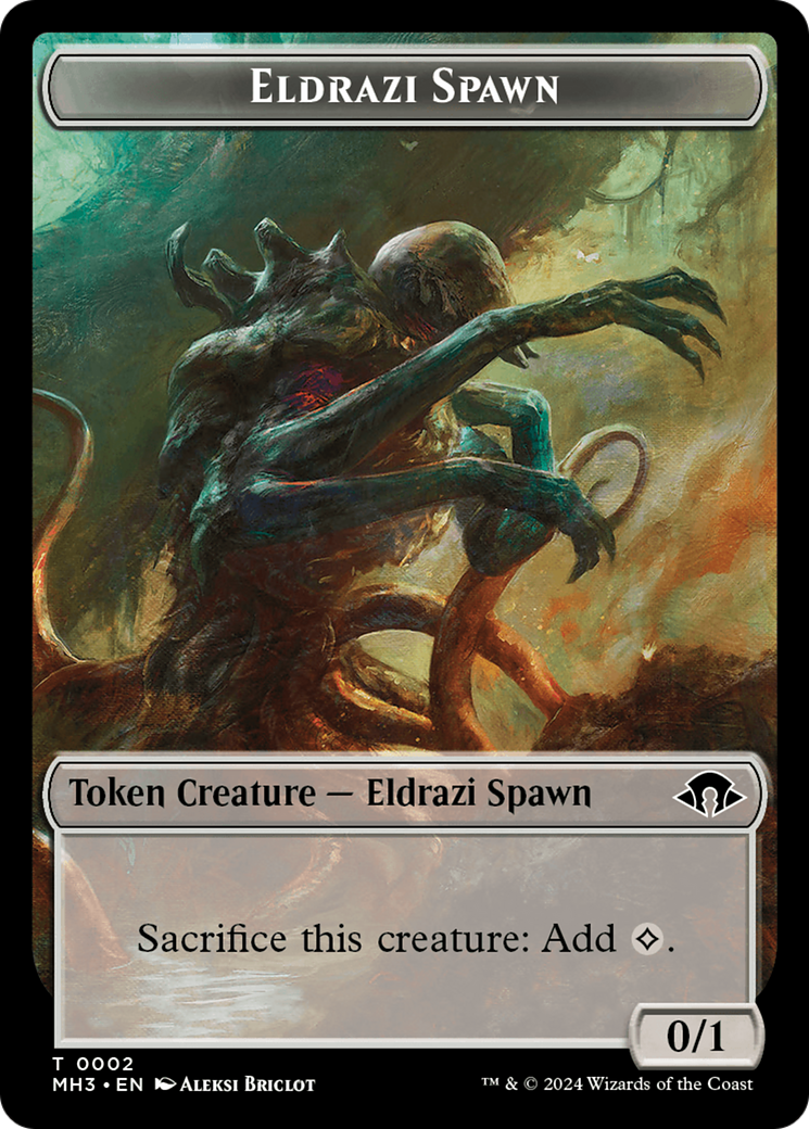 Eldrazi Spawn // Moonfolk Double-Sided Token [Modern Horizons 3 Tokens] | Black Swamp Games