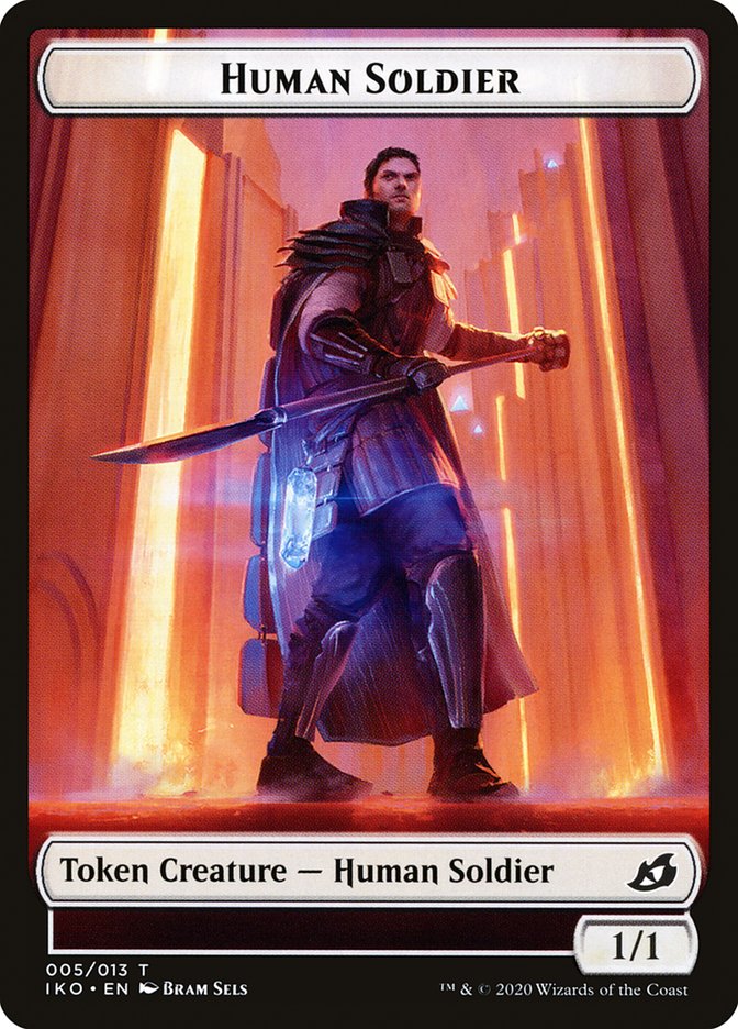 Human Soldier Token (005/013) [Ikoria: Lair of Behemoths Tokens] | Black Swamp Games