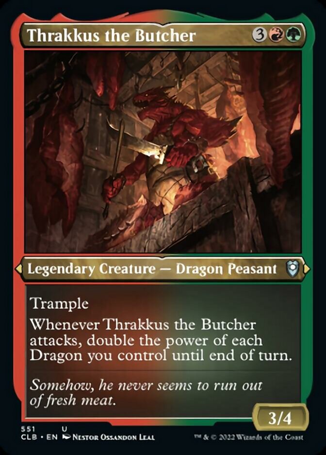 Thrakkus the Butcher (Foil Etched) [Commander Legends: Battle for Baldur's Gate] | Black Swamp Games