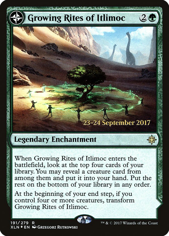 Growing Rites of Itlimoc // Itlimoc, Cradle of the Sun [Ixalan Prerelease Promos] | Black Swamp Games
