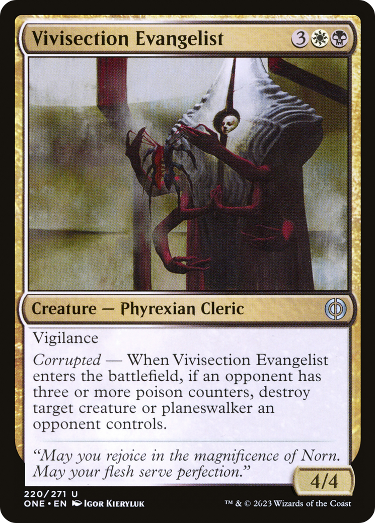 Vivisection Evangelist [Phyrexia: All Will Be One] | Black Swamp Games