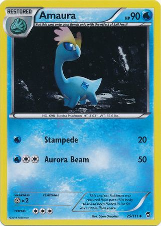 Amaura (25/111) (Cosmos Holo) [XY: Furious Fists] | Black Swamp Games